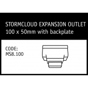 Marley StormCloud Expansion Outlet 80mm with Backplate - MS8.100